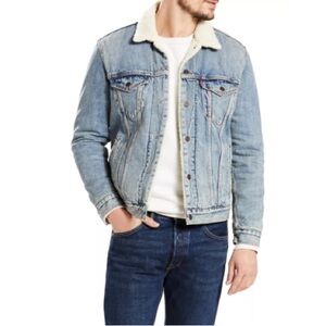 Levi's Light Blue Denim Jacket with Sherpa Collar
